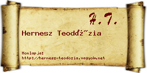 Hernesz Teodózia névjegykártya